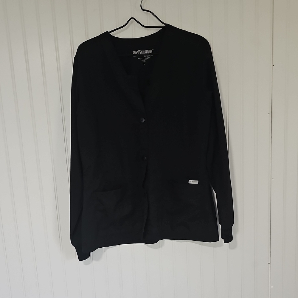 Barco Uniforms Black V-Neck Top